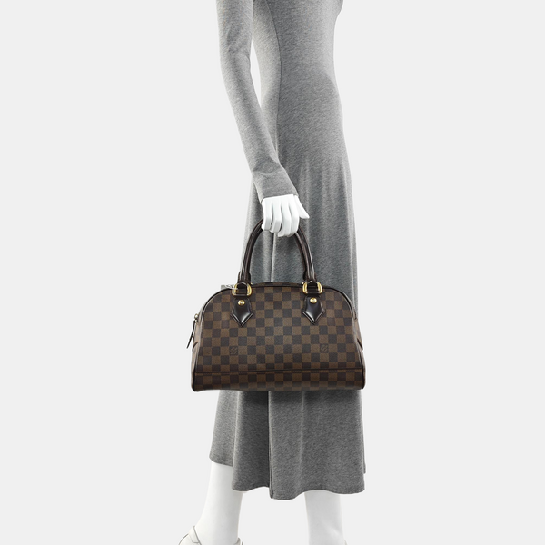 DUOMO Damier Ebene Coated Canvas Brown