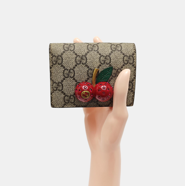 GG Supreme Monogram Coated Canvas Gray