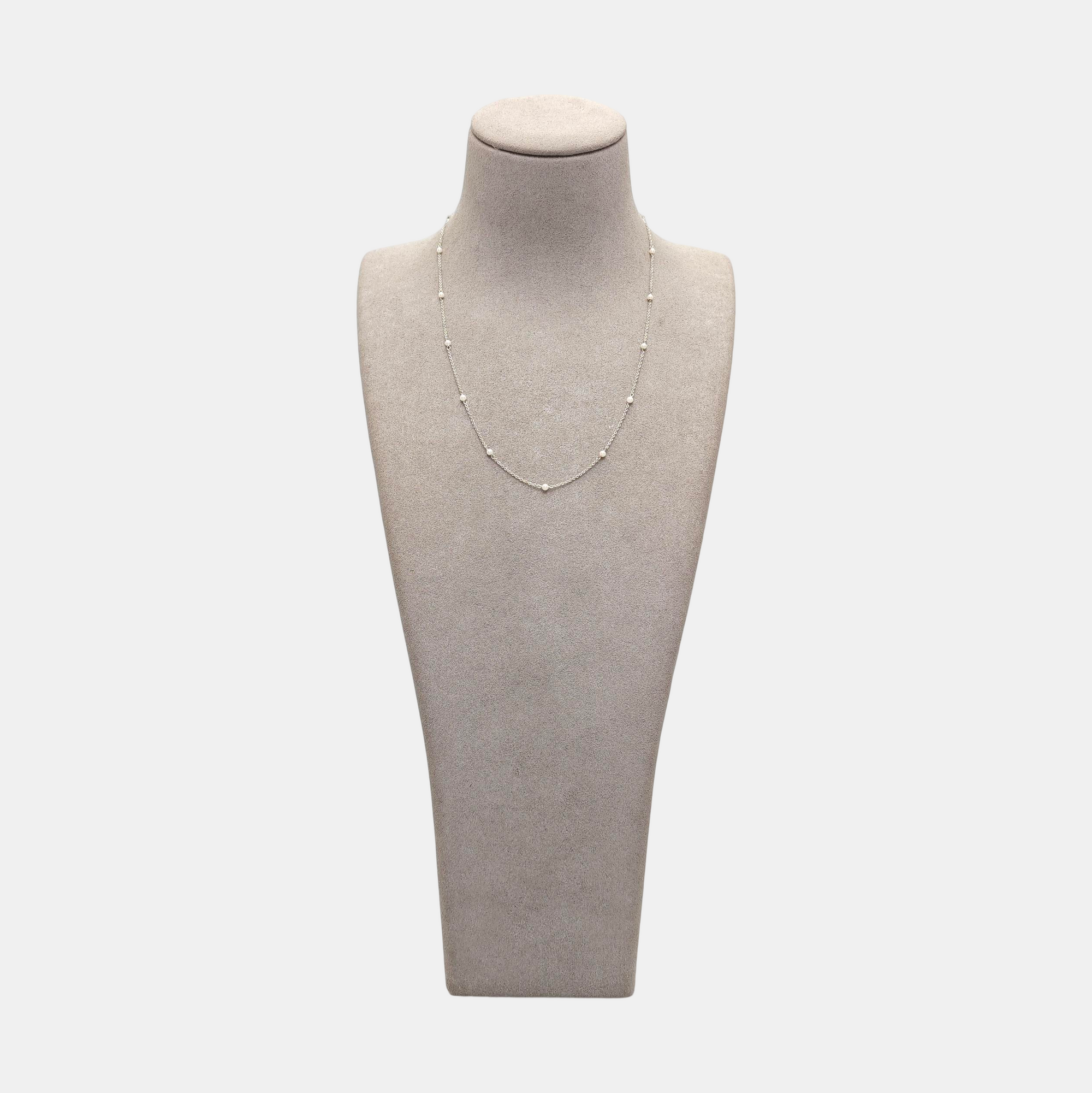 Elsa Peretti 18k White Gold Silver Necklace
