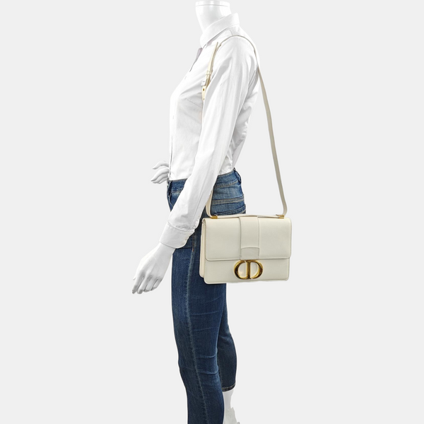 30 Montaigne Calfskin White