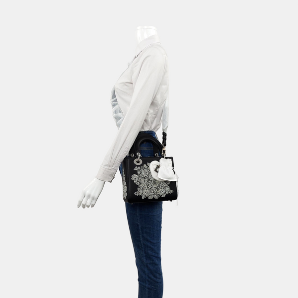 Lady Dior Small Quilted Calfskin Black