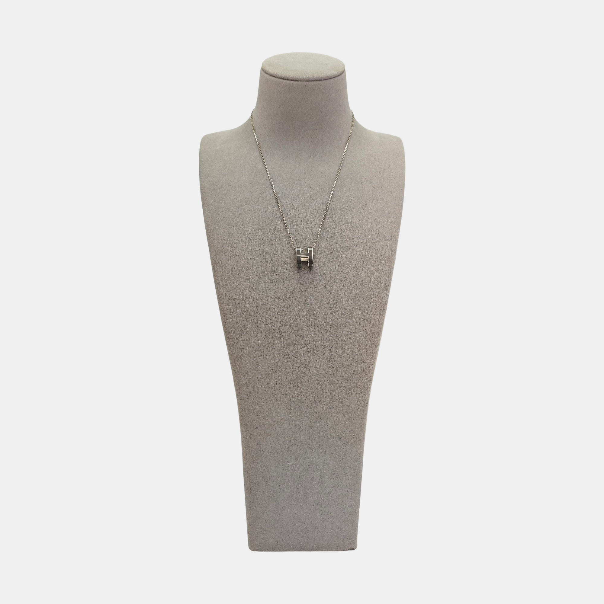 Pop H Metal Silver Necklace