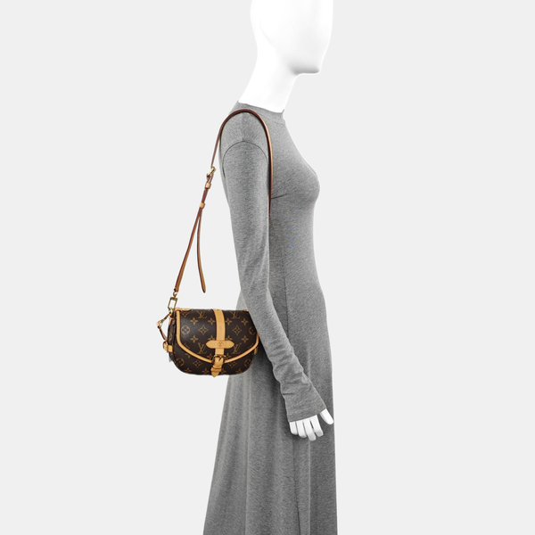 SAUMUR BB Monogram Coated Canvas Brown