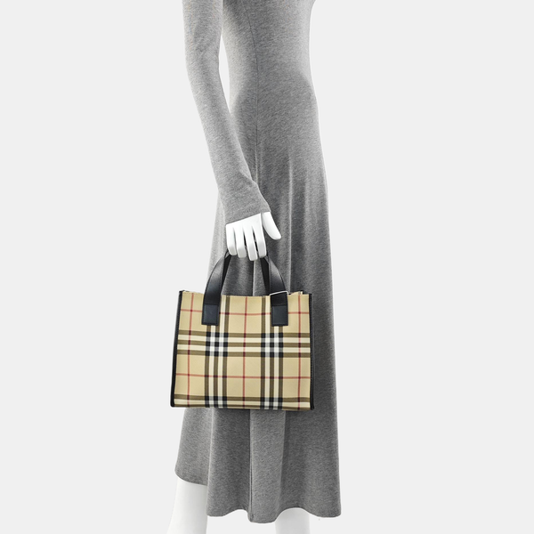 Coated Canvas Top Handle Bag Multicolor