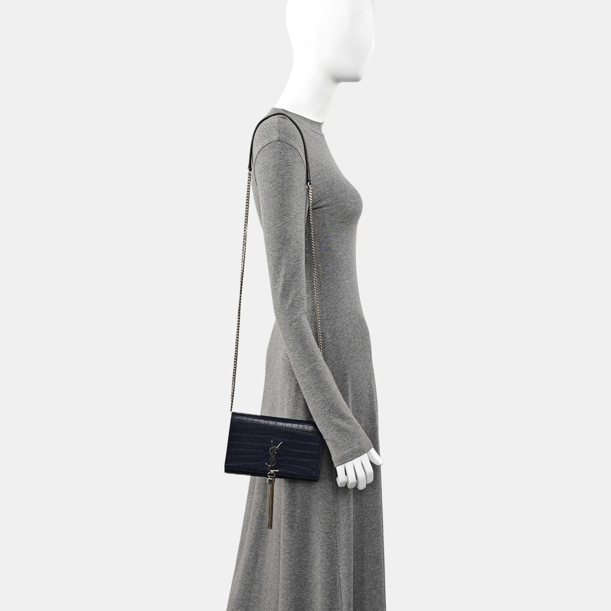 Authenticated pre-owned  KATE Calfskin Blue - Shoulder Bag at Looply