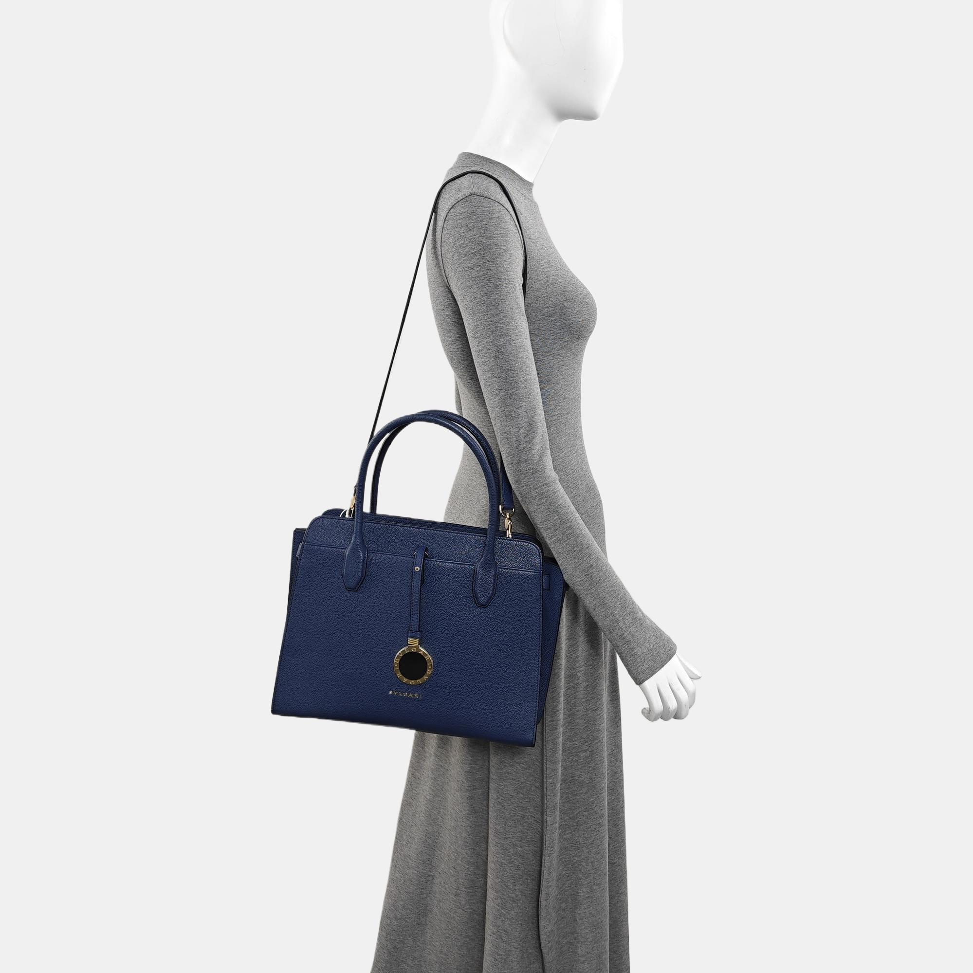 Calfskin Shoulder Bag Blue