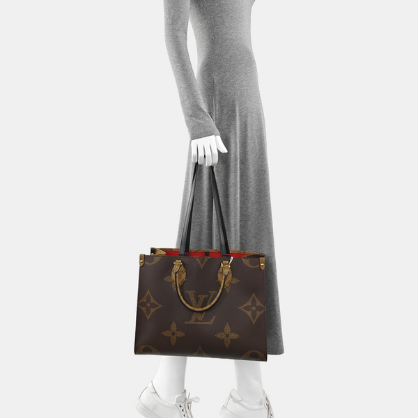 ONTHEGO MM Monogram Coated Canvas Brown