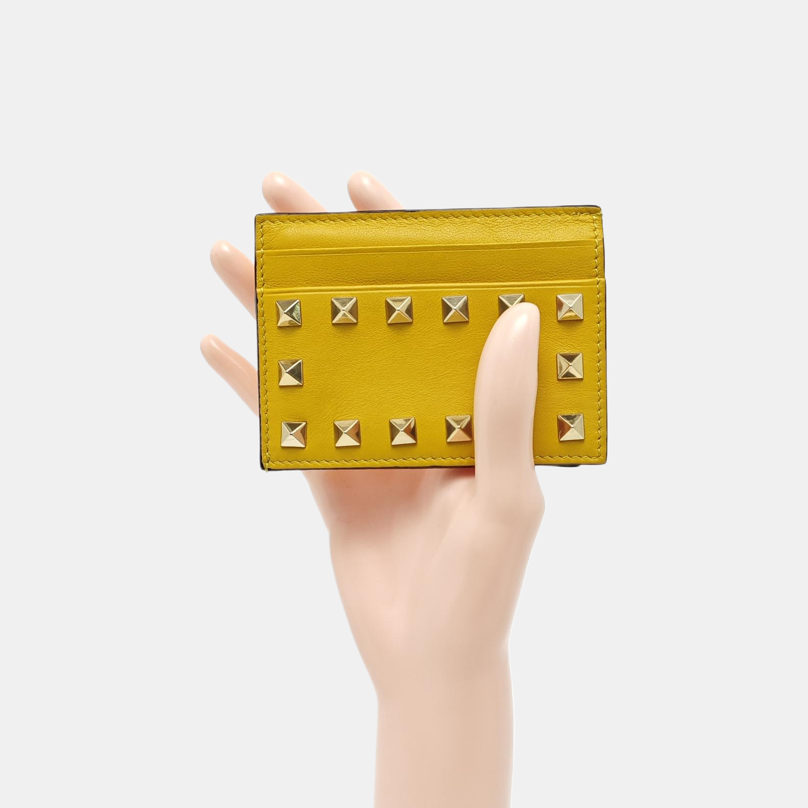 Leather Card Holder Yellow
