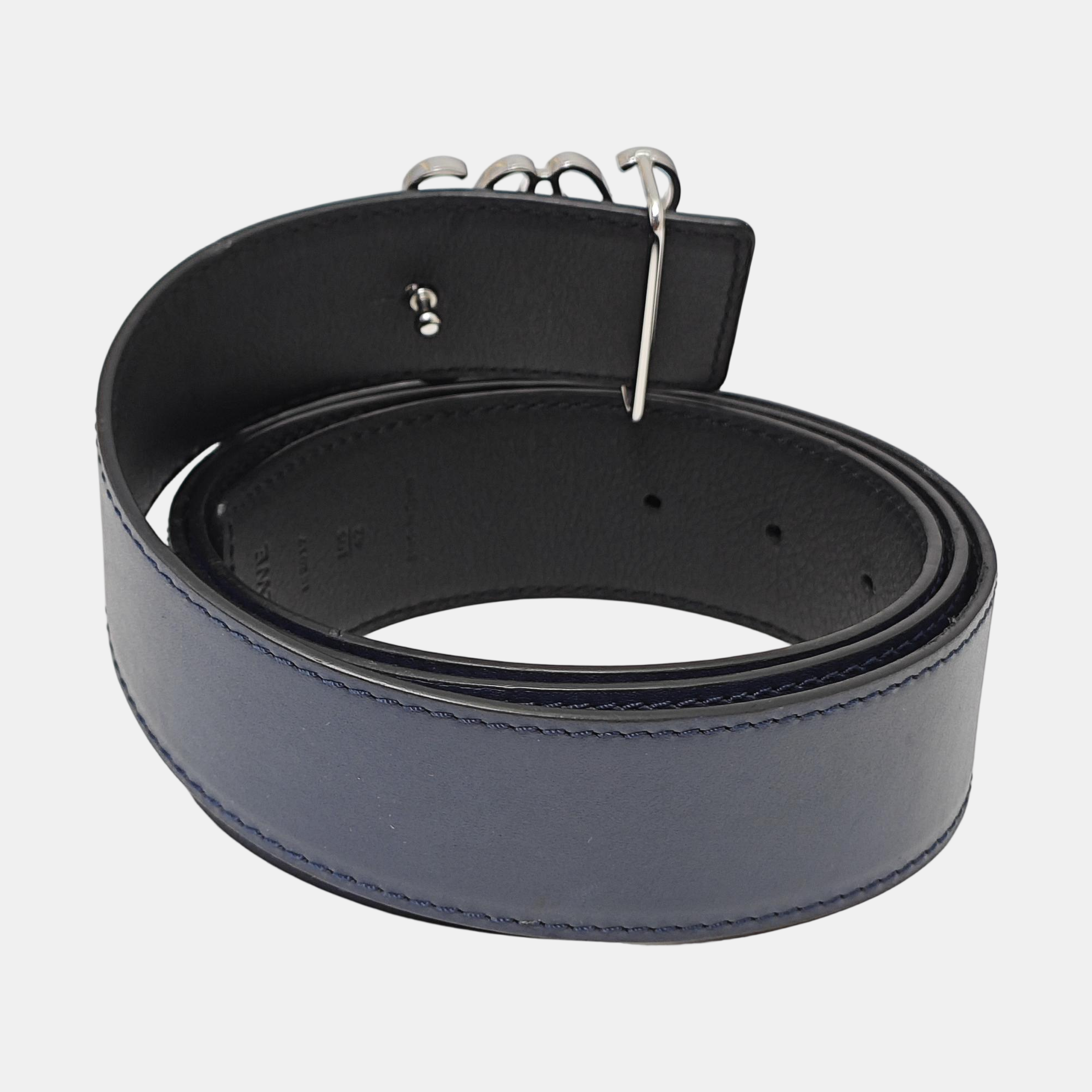 Leather Belt Blue