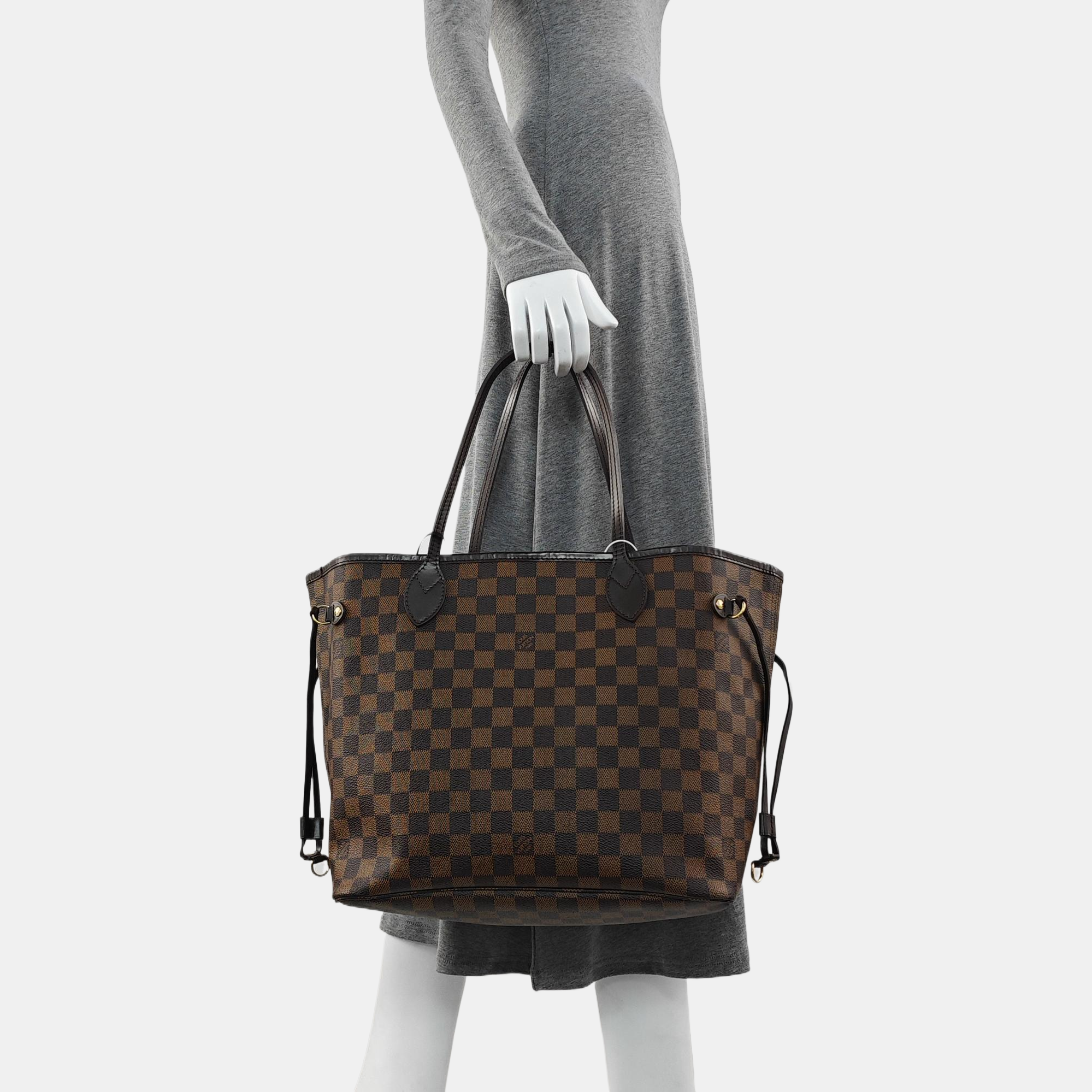 NEVERFULL MM Damier Ebene Coated Canvas Brown