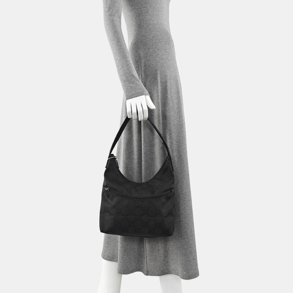 Monogram Canvas Shoulder Bag Black