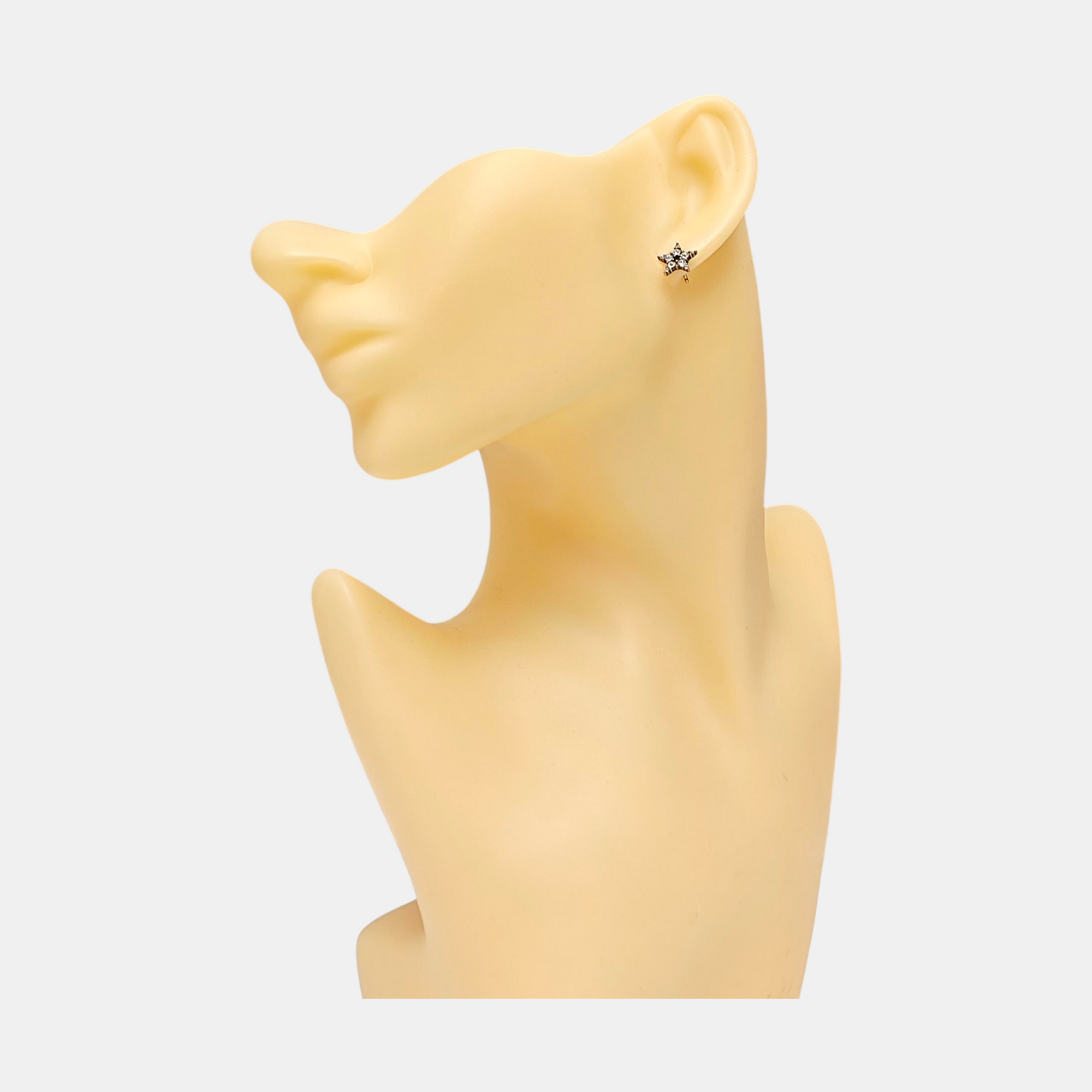 Dior Tribales Metal Gold Stud Earrings