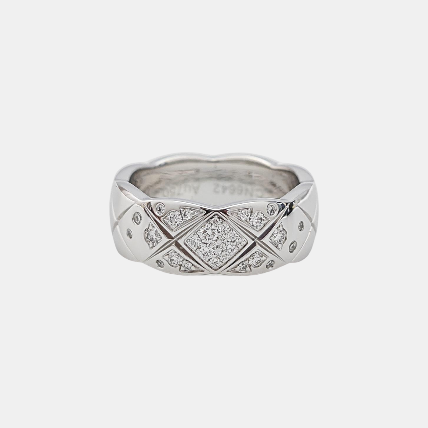 COCOCRUSH 18k White Gold Silver Ring EU 47