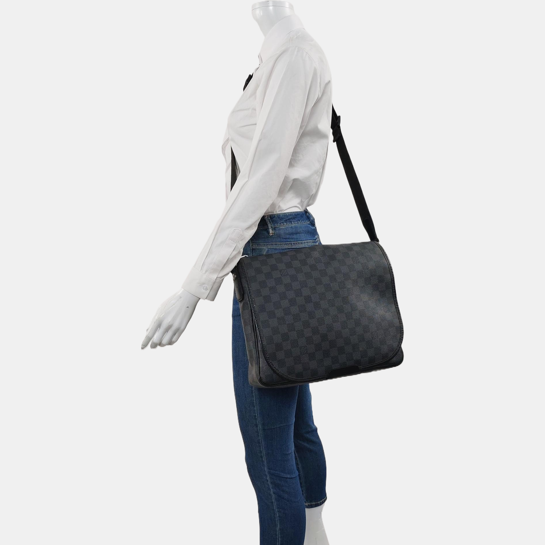 DANIEL Damier Graphite Coated Canvas Gray