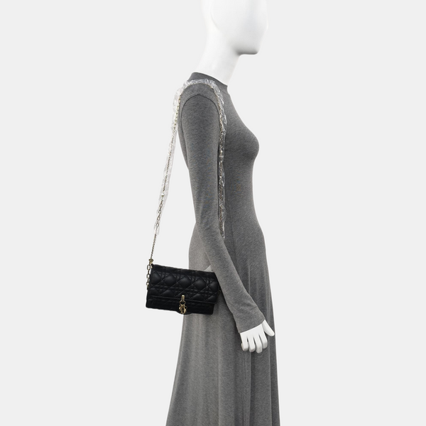 Lady Dior Small Cannage Lambskin Black