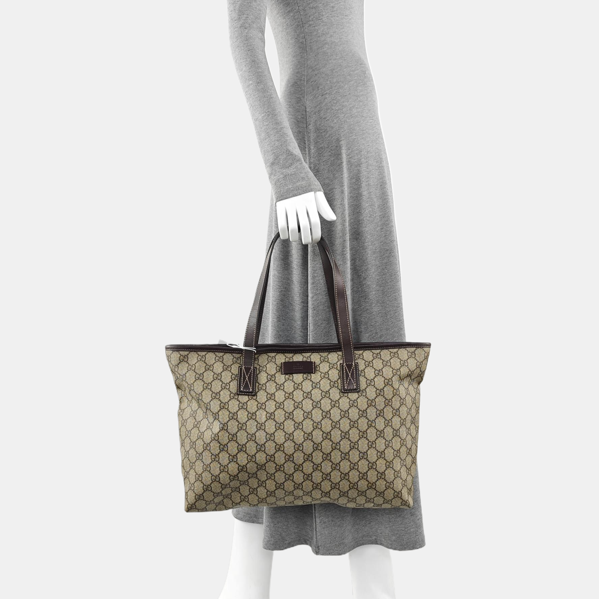 GG Imprime Medium Monogram Coated Canvas Beige