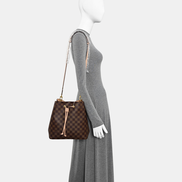 NÉONOÉ MM Damier Ebene Coated Canvas Brown