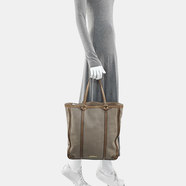 Calfskin Top Handle Bag Gray