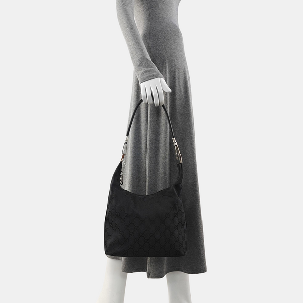 Monogram Canvas Shoulder Bag Black