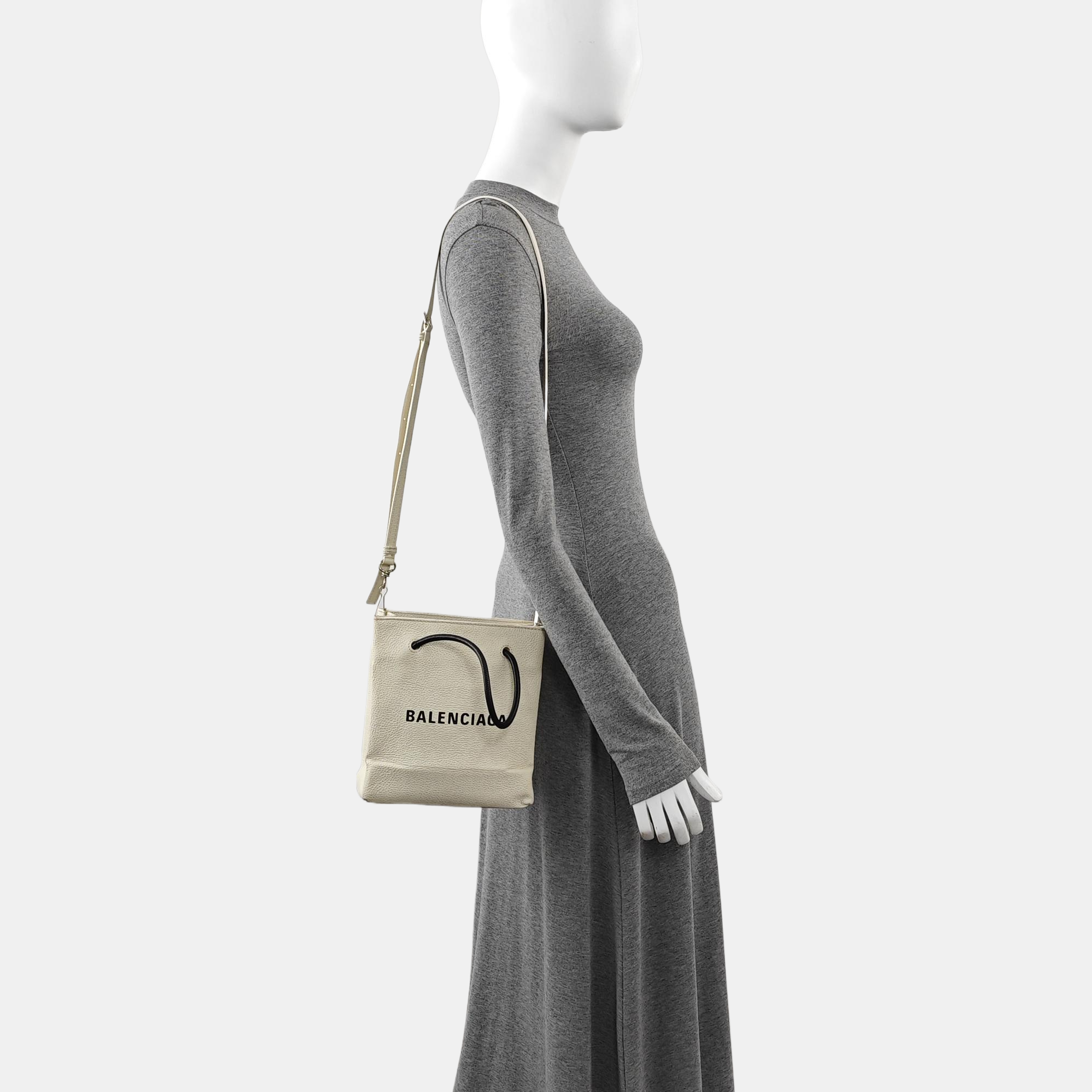 Shopping Bag Super Mini Calfskin White