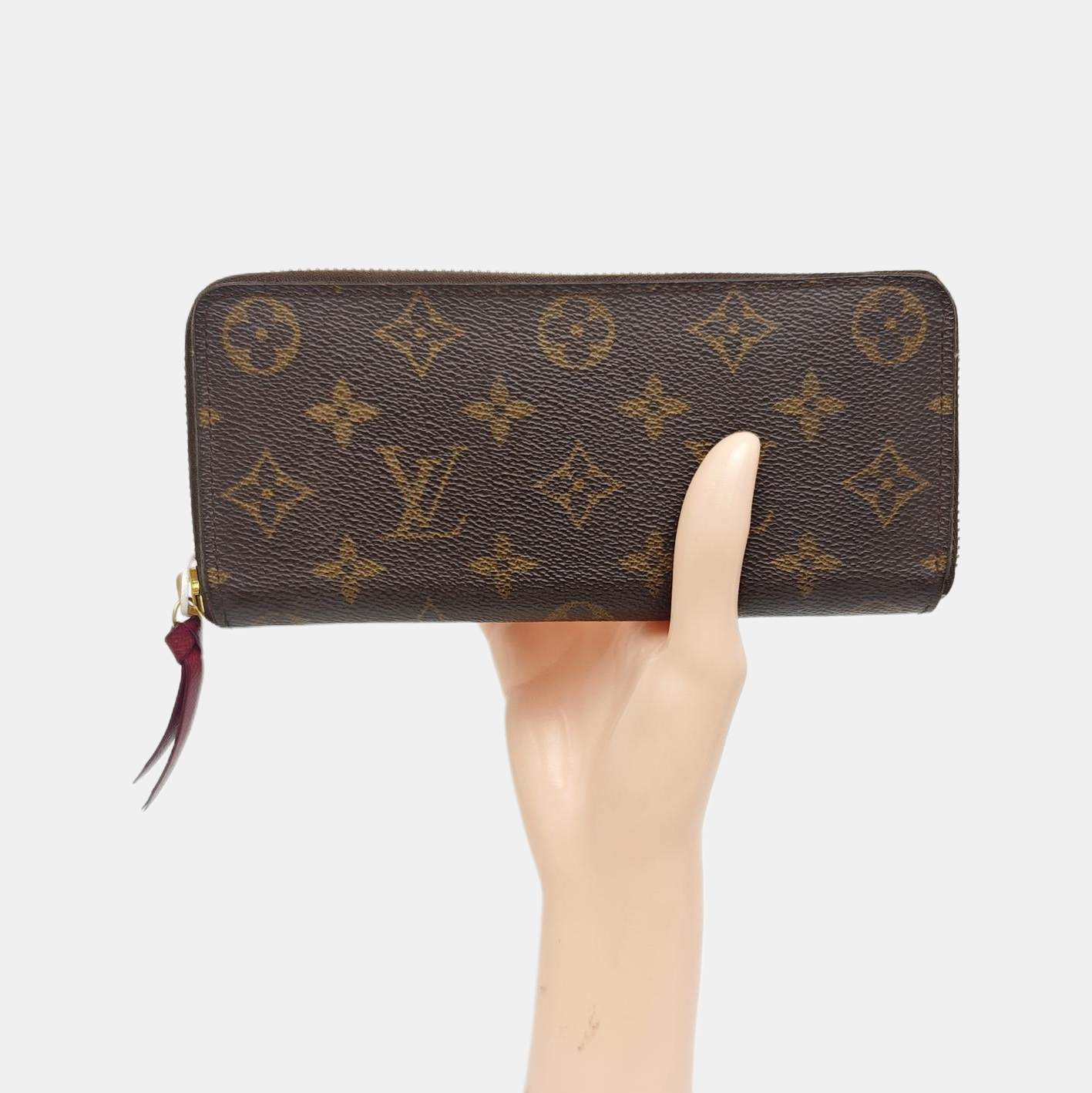 CLÉMENCE Monogram Coated Canvas Brown Wallet
