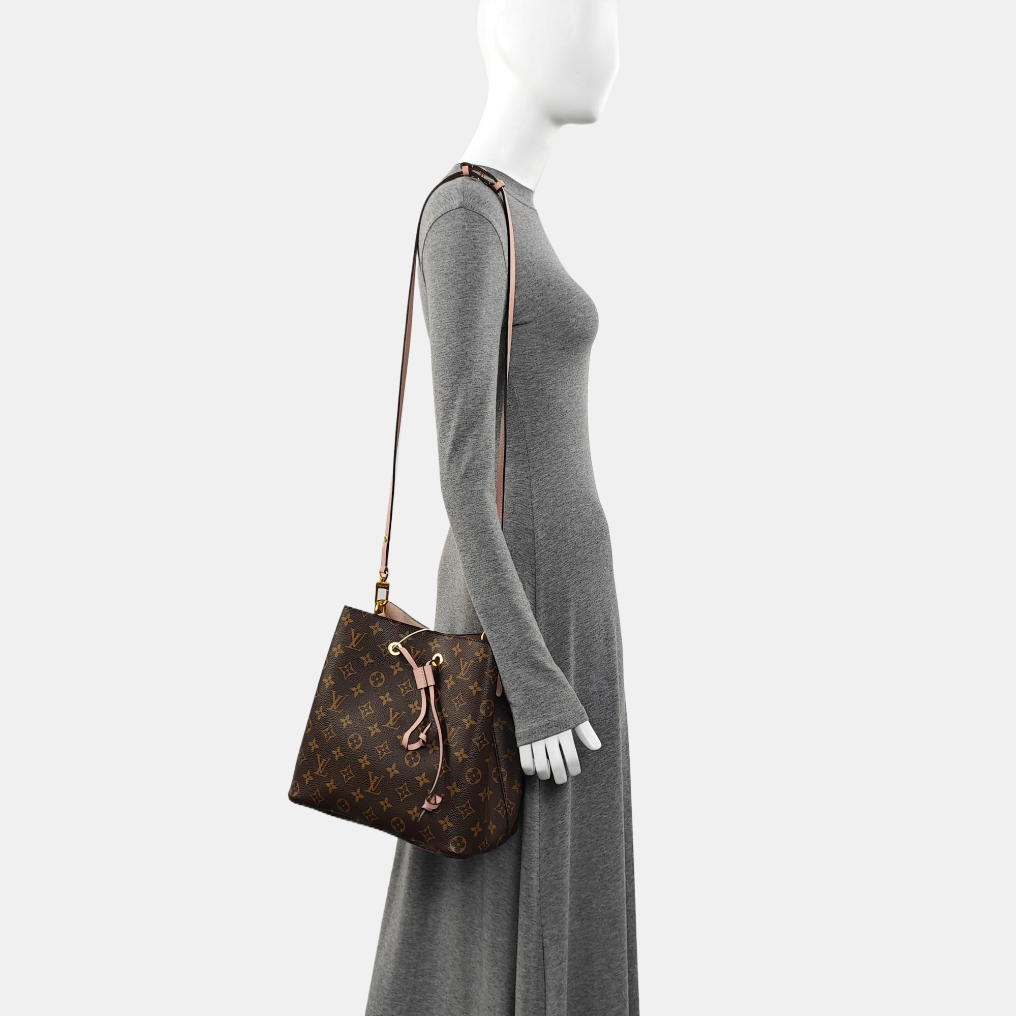 NÉONOÉ MM Monogram Coated Canvas Brown