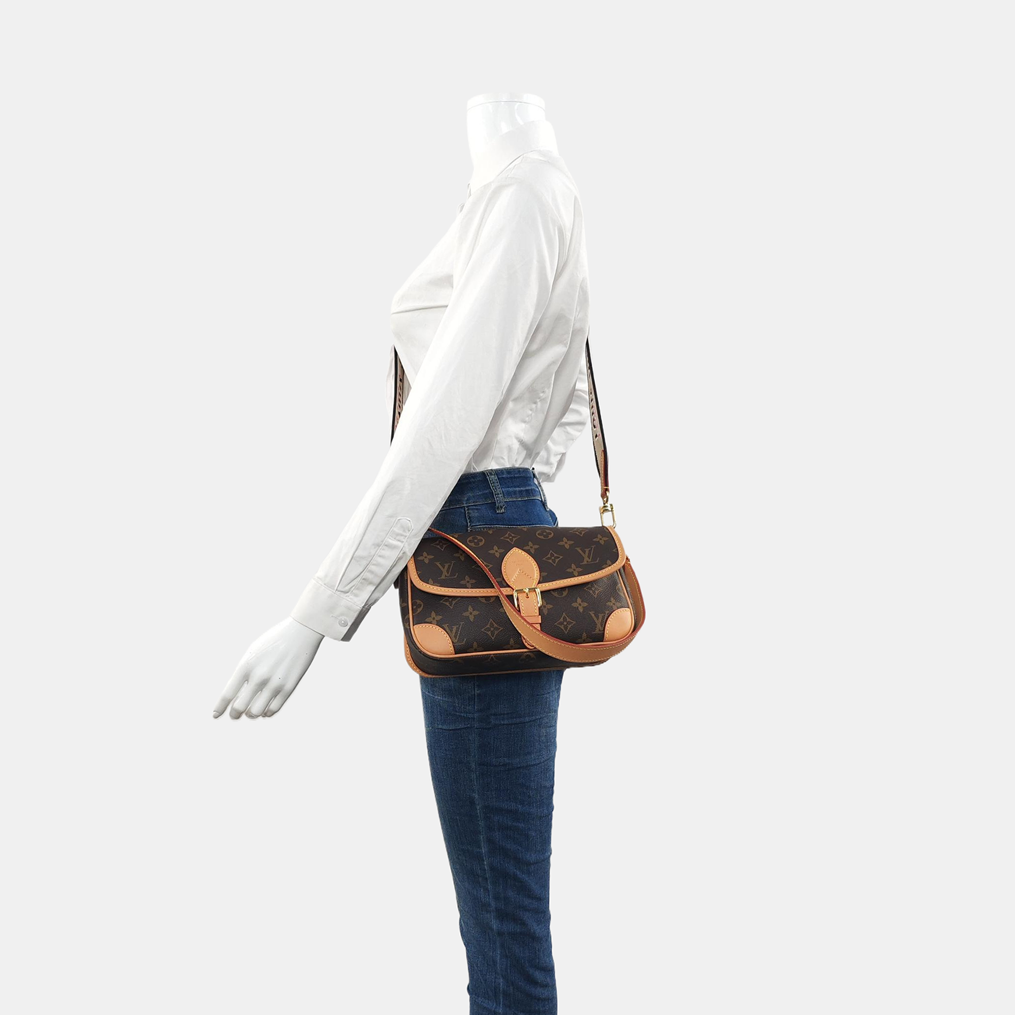 DIANE Monogram Coated Canvas Brown