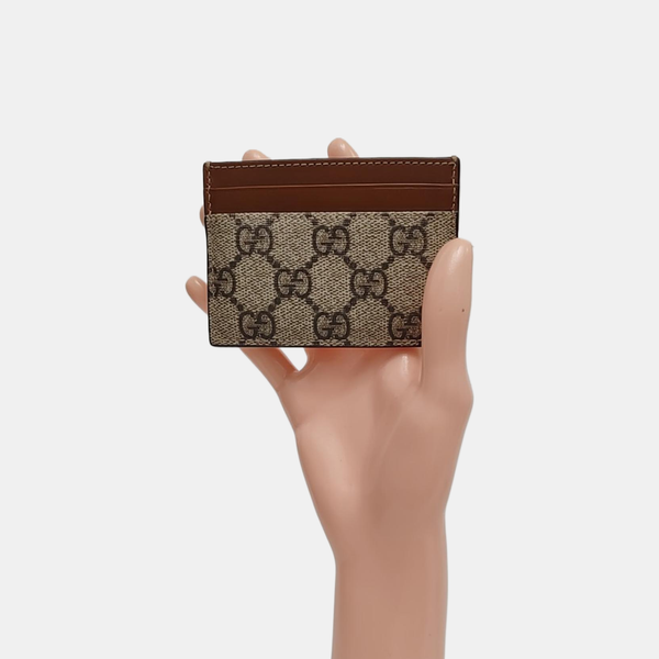 Monogram Coated Canvas Card Holder Brown