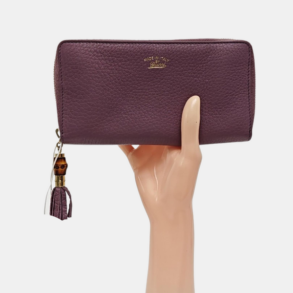 Bamboo 1947 Mini Calfskin Purple Wallet