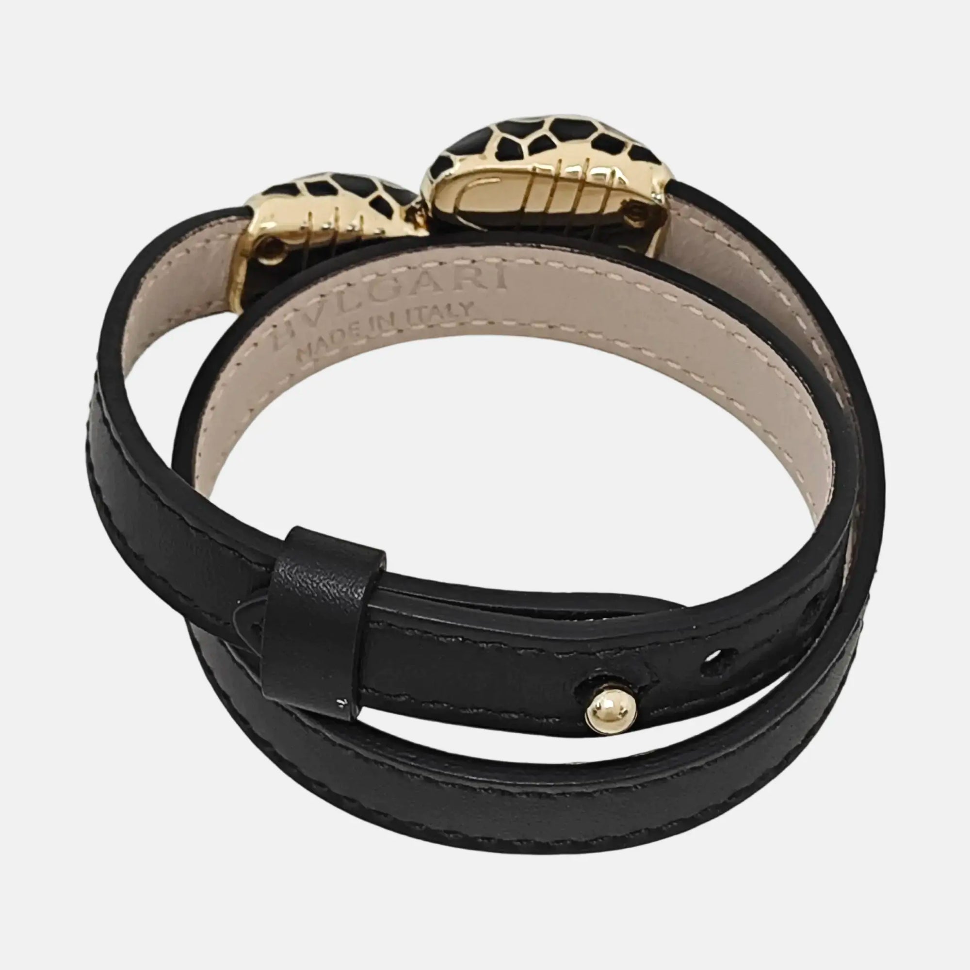 SERPENTI Metal Black Bangle