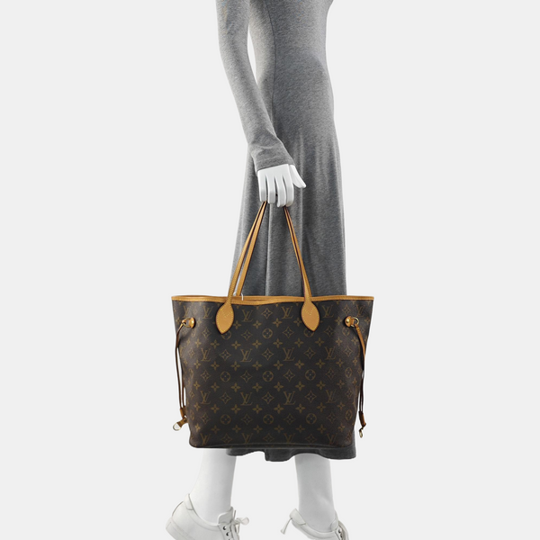 NEVERFULL MM Monogram Coated Canvas Brown