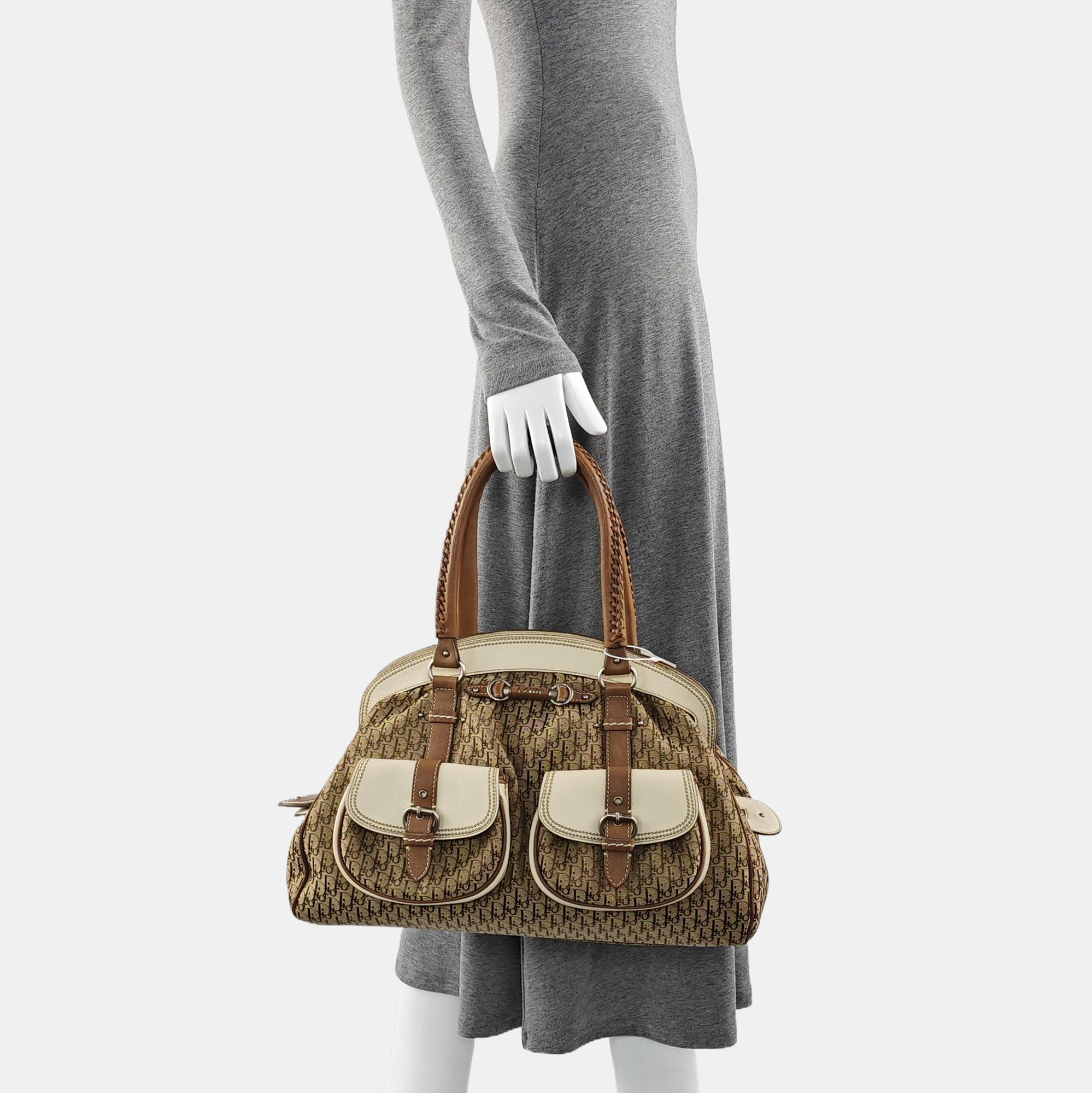 Canvas Top Handle Bag Brown