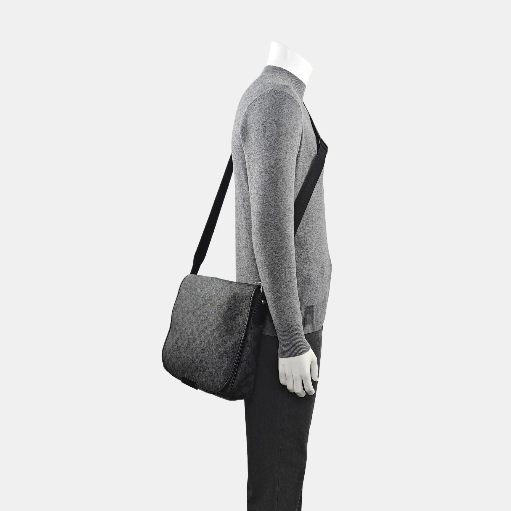 DANIEL Damier Graphite Coated Canvas Gray