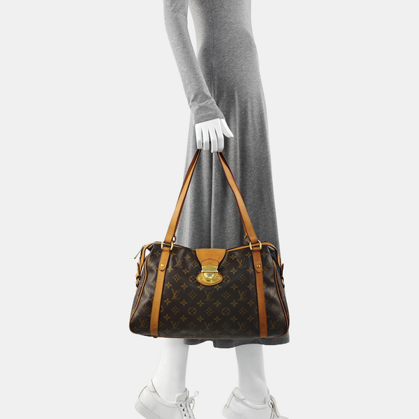 STRESA Monogram Coated Canvas Brown