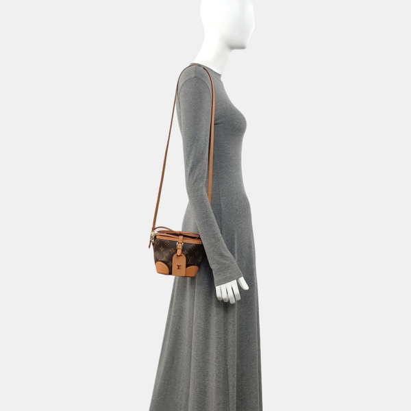 NOÉ Mini Monogram Coated Canvas Brown