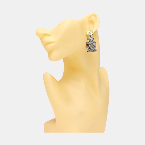 CC Logo Metal Gold Earrings