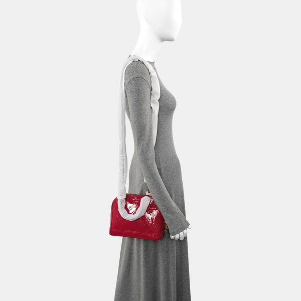 ALMA BB Monogram Patent Leather Red