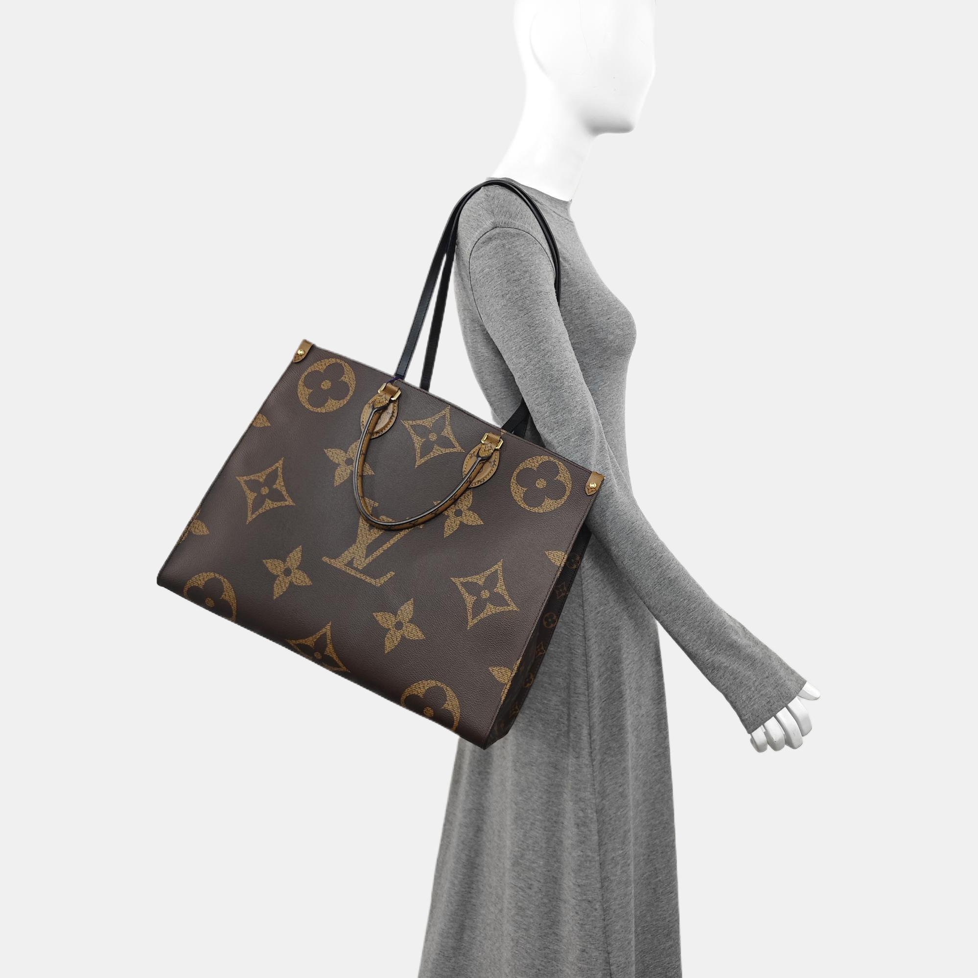 ONTHEGO GM Monogram Coated Canvas Brown
