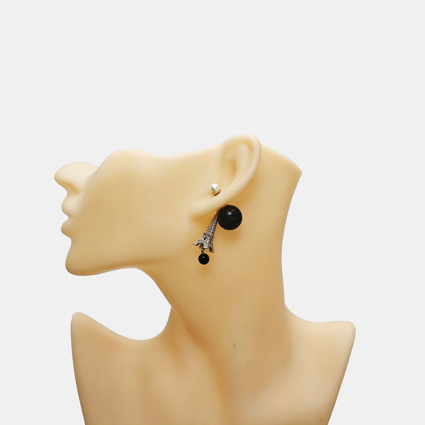 Metal Black Earrings