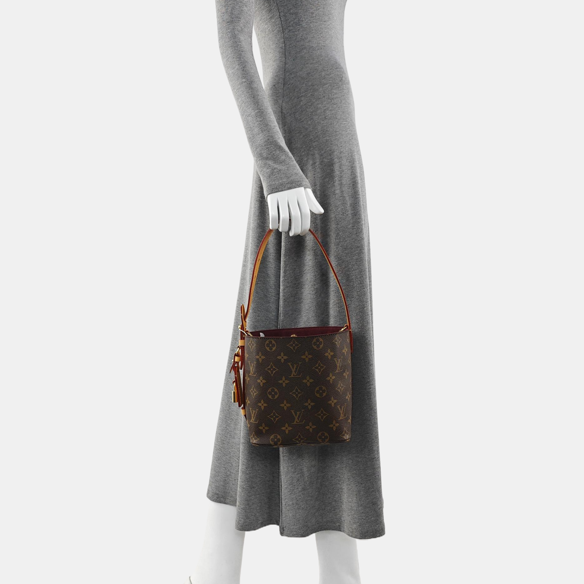 ALL IN BB Monogram Coated Canvas Brown