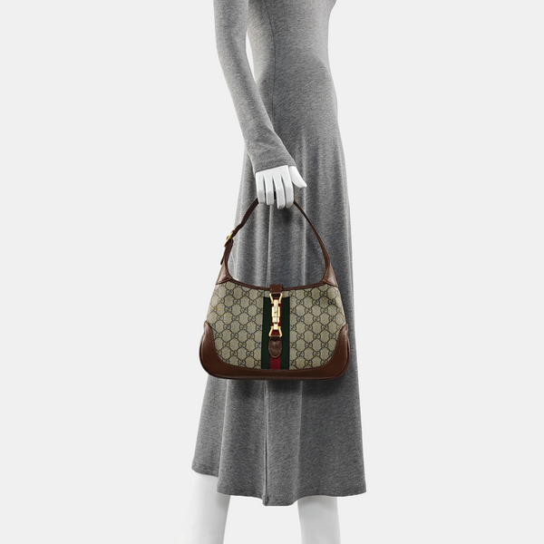 Jackie 1961 Small Monogram Coated Canvas Beige