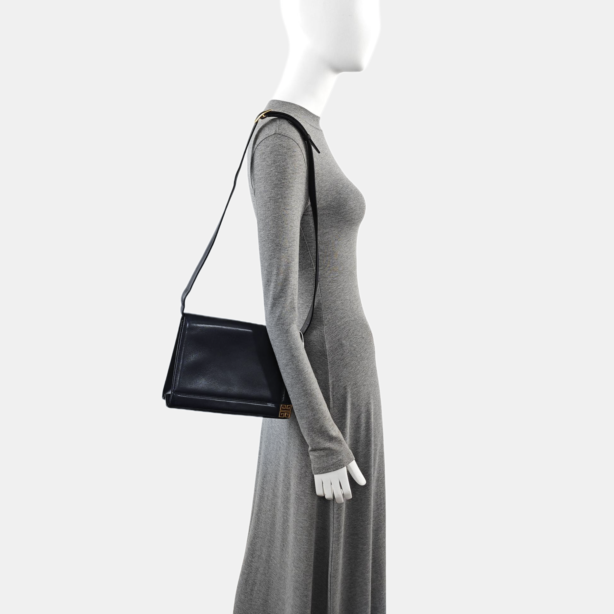Calfskin Shoulder Bag Blue
