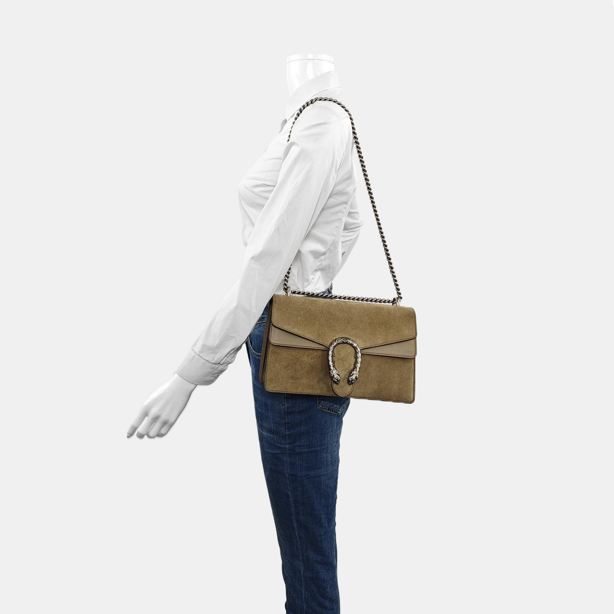 Authenticated pre-owned  Dionysus Small Suede Brown - Shoulder Bag at Looply