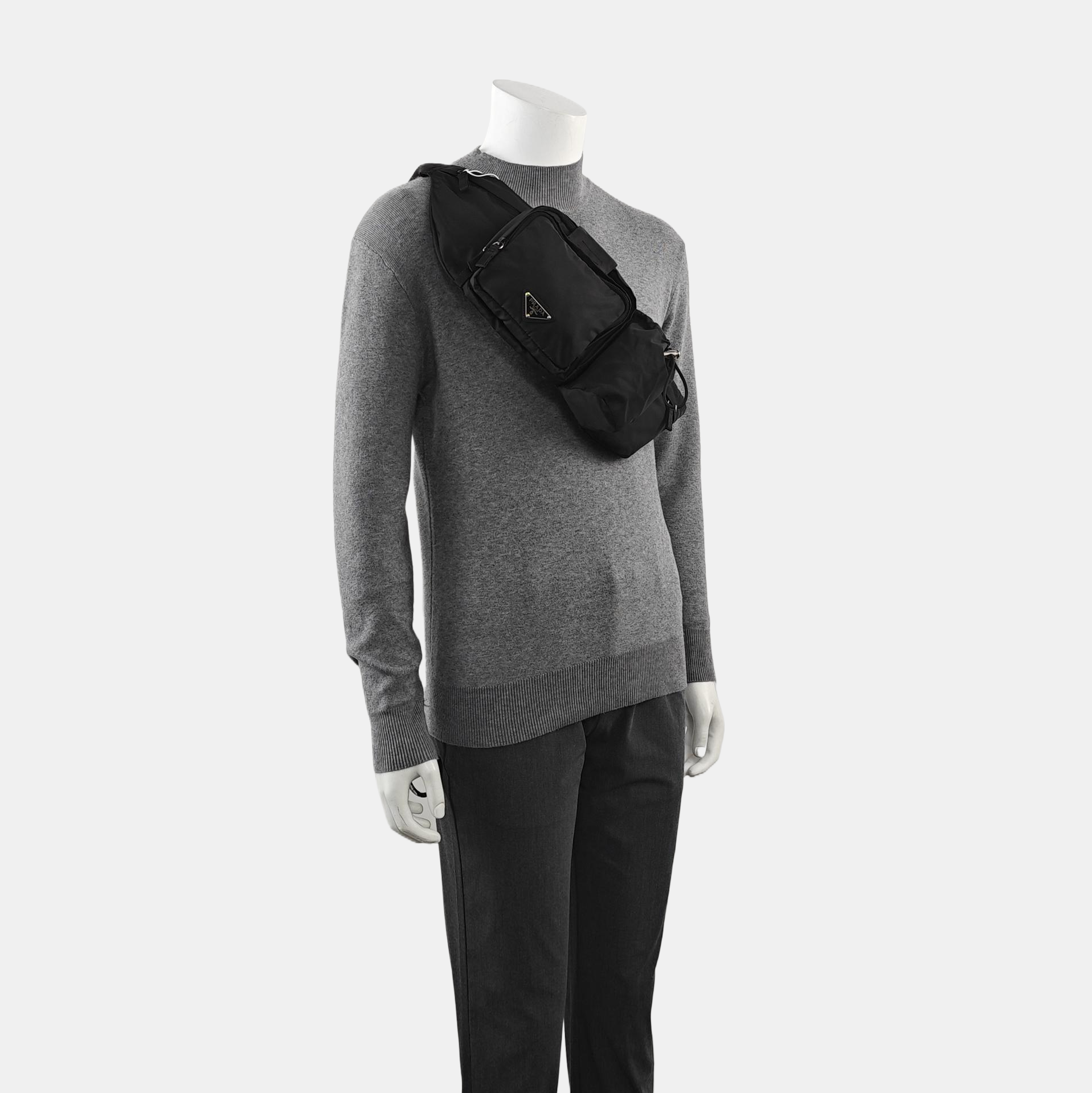 Nylon Crossbody Bag Black