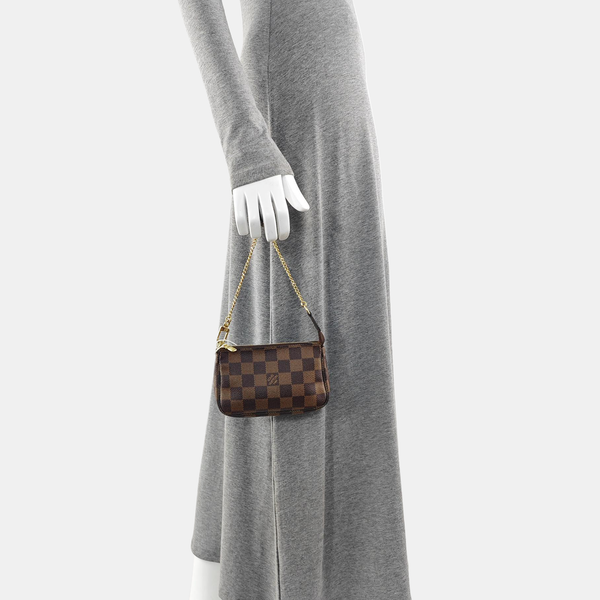 ACCESSOIRES Mini Damier Ebene Coated Canvas Brown