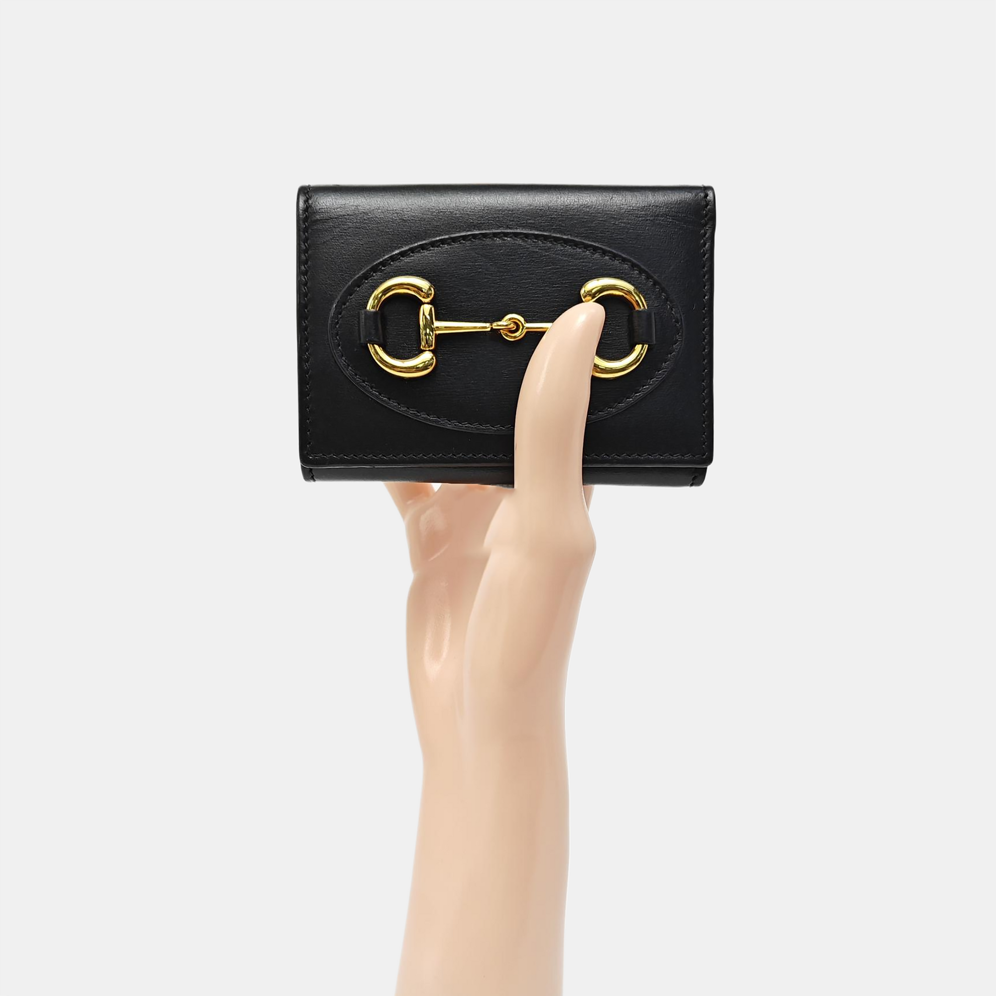 Horsebit 1955 Mini Calfskin Black Wallet