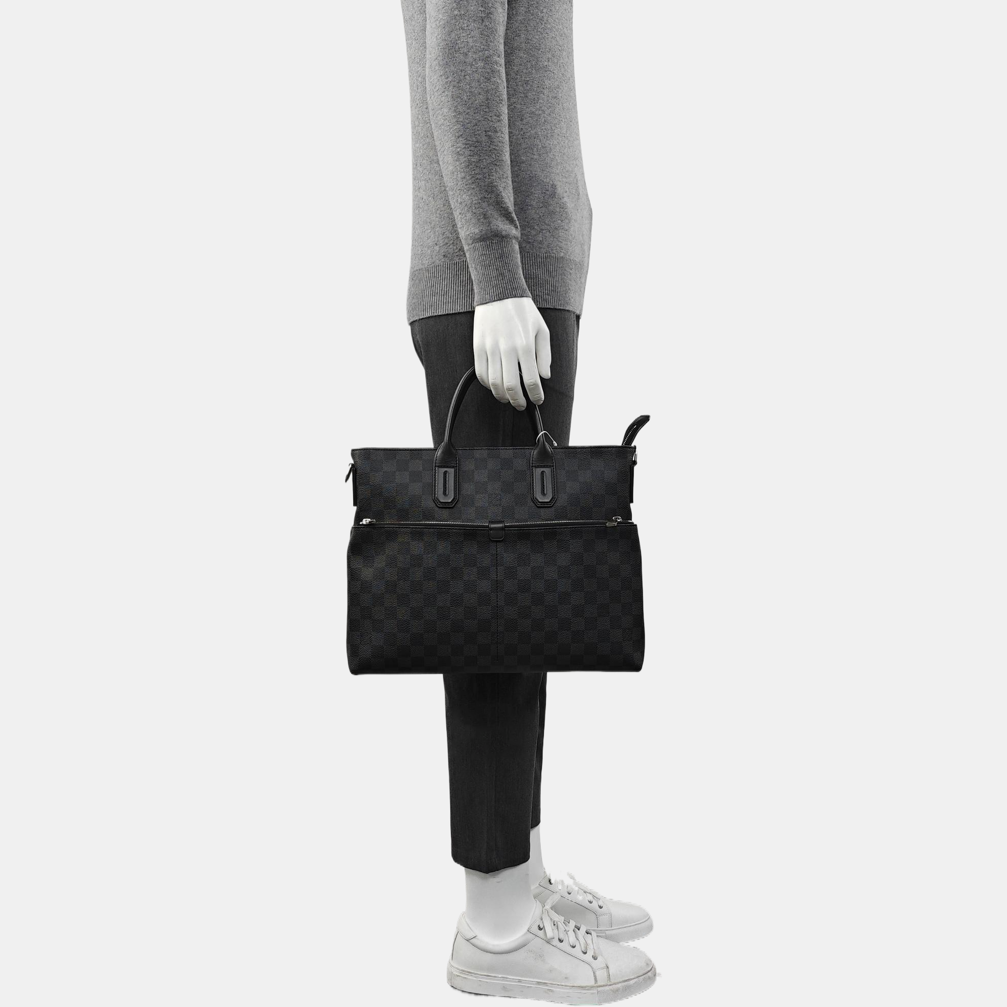 7 DAYS A WEEK Damier Graphite Coated Canvas Gray