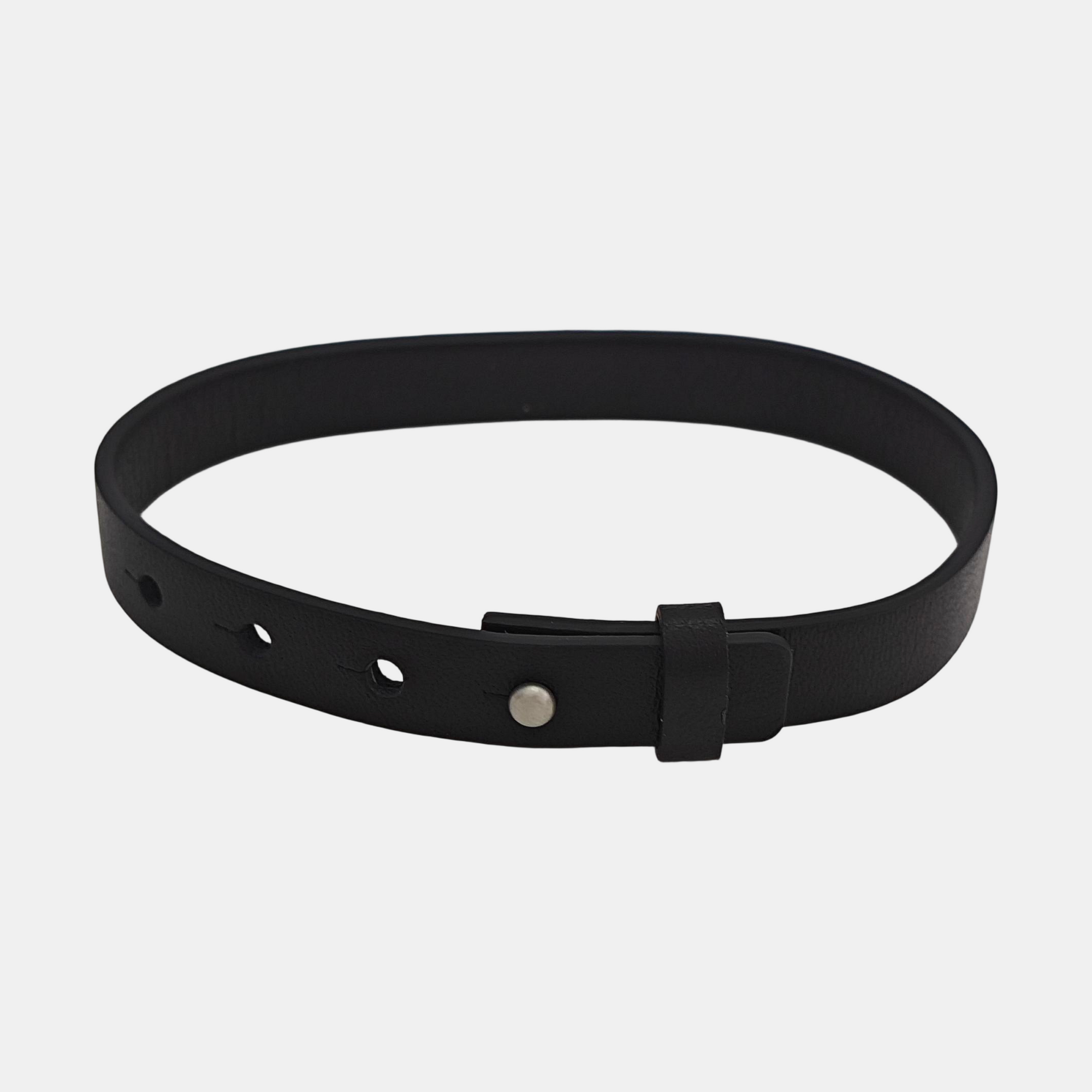 Leather Black Bangle