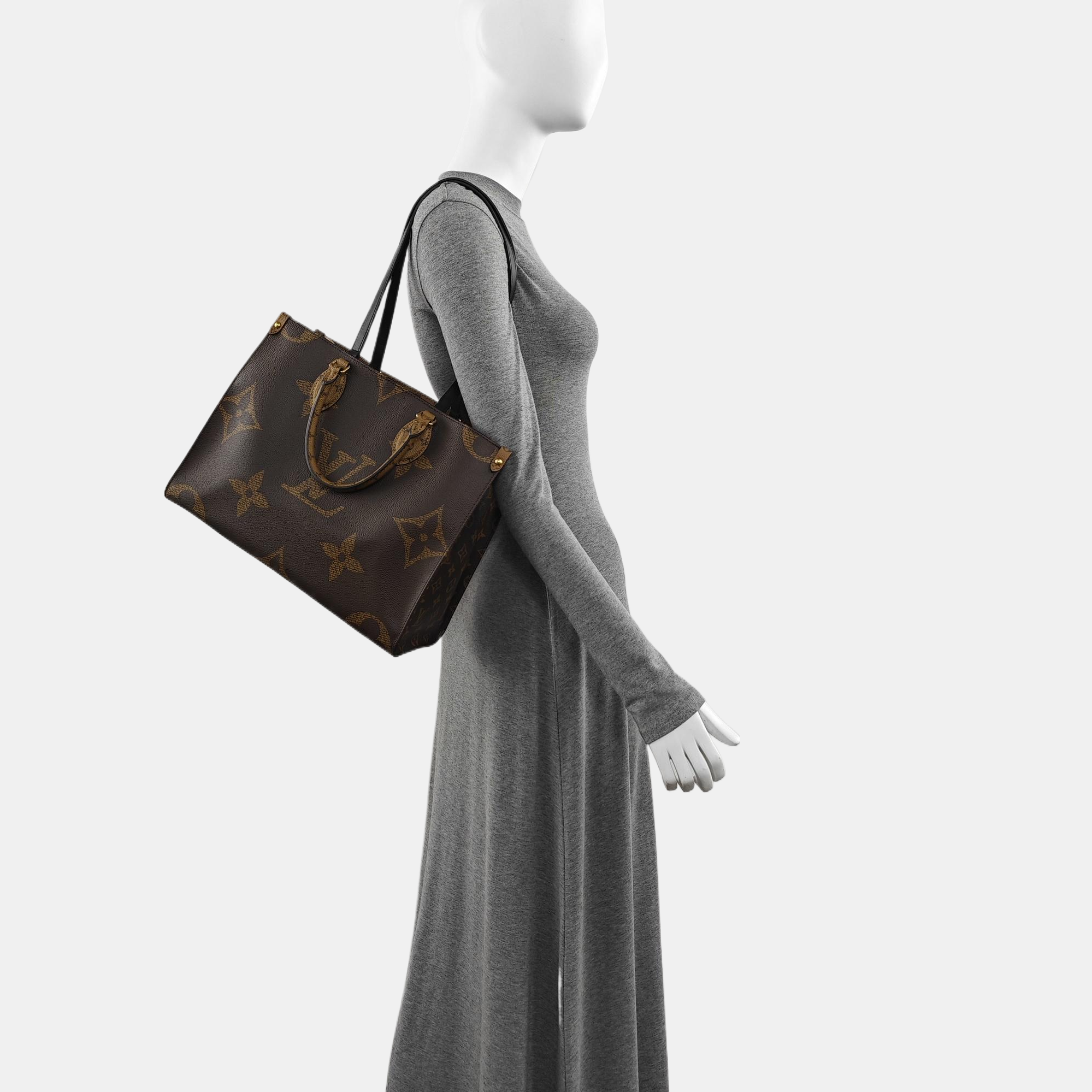 ONTHEGO MM Monogram Coated Canvas Brown