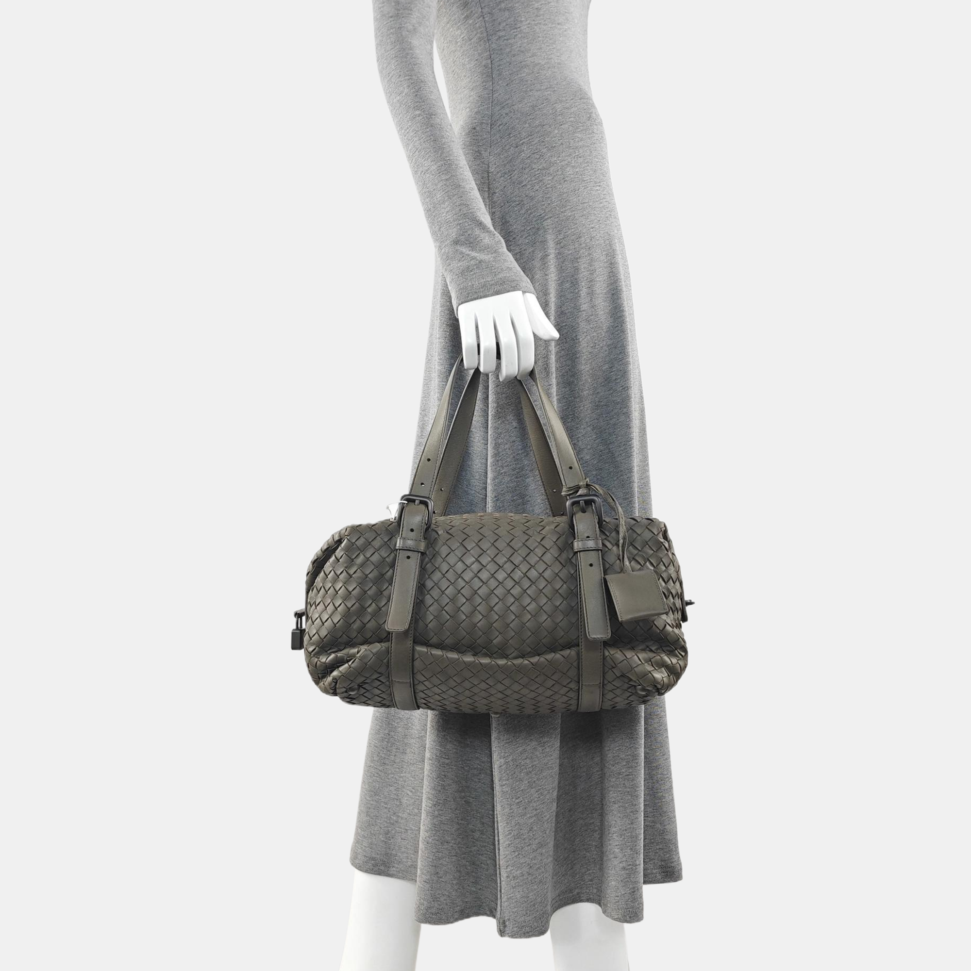 Lambskin Top Handle Bag Green